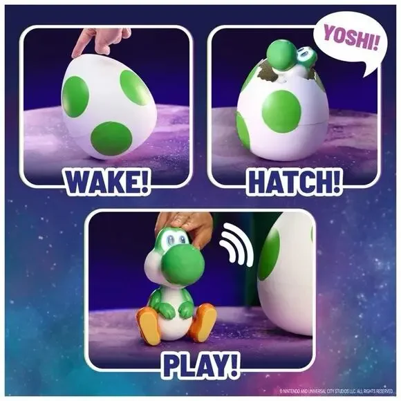 🔥Hatchin' Yoshi The Super Mario Galaxy Movie Interactive Yoshi Figure BNWT🔥 - Picture 3 of 10